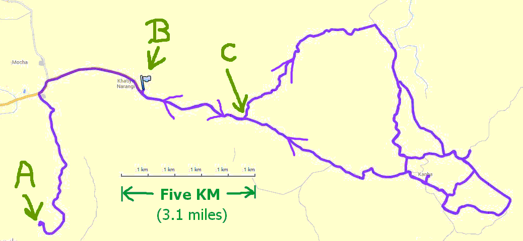 Map of tiger drive
